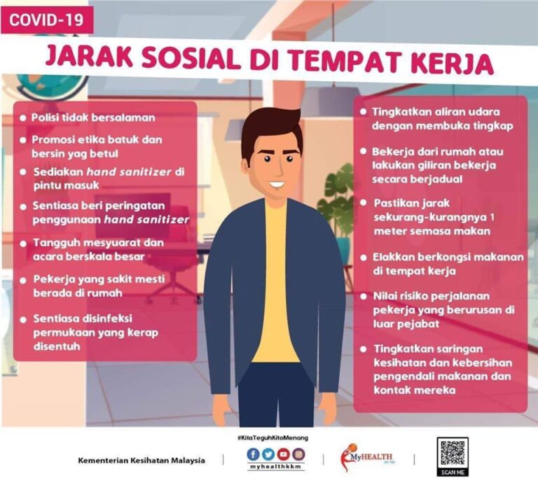 jarak sosial di tempat kerja