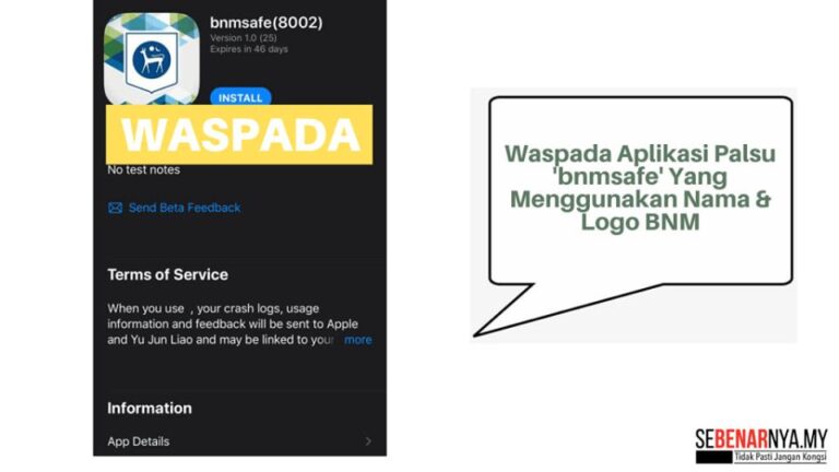 penipuan aplikasi BNM