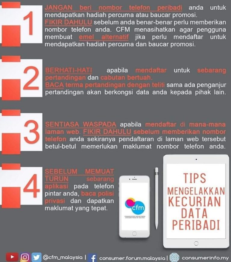 tips elak kecurian data peribadi